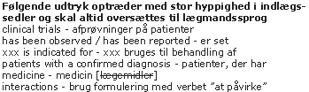 Figur 22 a. Oversættelse til lægmandssprog