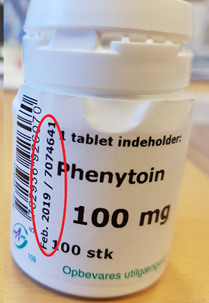 Tilbagekaldelse af Phenytoin 100 mg tabletter