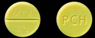 Methotrexat-tabletter (cirkelrunde) i styrken 2,5 mg