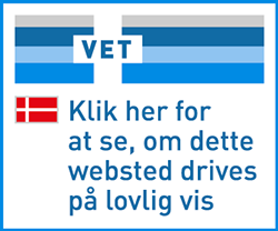 Dansk, blåt e-handelslogo for lægemidler til dyr